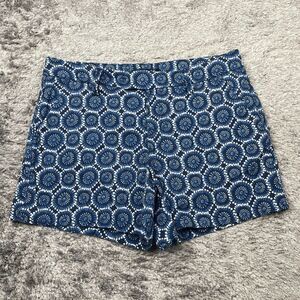 Level 99 Blue Floral Cindie Linen Short
